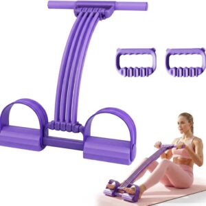 Upgrade Pedal Resistance Bands with Handles, 2026 New Multifunction Tension Rope with 8 Tube Exercise Band, Pocket Gym Elastic Yoga Pedal Puller Stretch Band for AB Training Auxiliary Sit Up