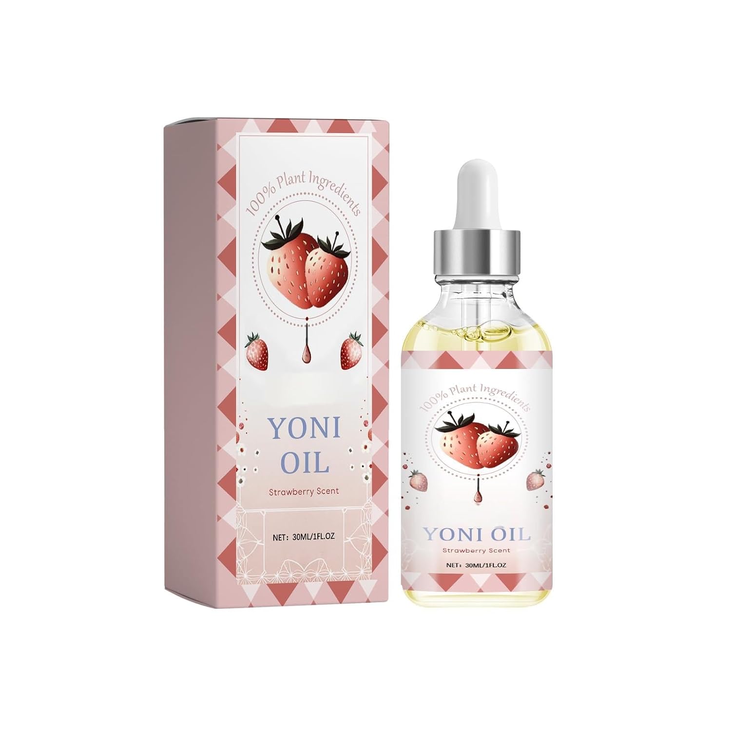 Women Body Oil - Natural Odor Relief & Itching Solution with Vitamin E, Strawberry Extract - pH Balancing Feminine Oil, Moisturizing & Soothing Vaginal Health