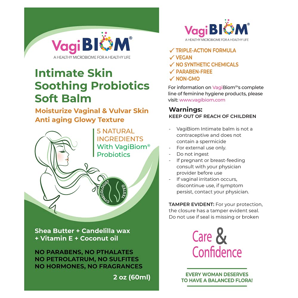 Intimate Skin Soothing Probiotics Soft Balm SheaButter with VagiBiom Lactobacillus crispatus for Skin Care. 100% NATURAL - NO VEGAN Maintain Optimal pH Relieves Feminine discomfort - Image 6