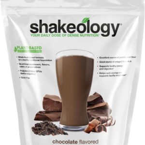 Beachbody Shakeology Plant Based Protein Powder Blend – Gluten-Free Shake with Vitamins and Minerals – Helps Support Weight Loss, Lean Muscle, Gut Health – Chocolate, 30 Servings