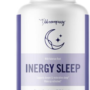 BB Company inergySLEEP | Natural Sleep Supplement & Sleep Aid for Deep Sleep, Helps to Calm & Relax | Magnesium, Lemon Balm, Black Cohosh, GABA, Holy Basil | Packaging Vary | 30 Ct