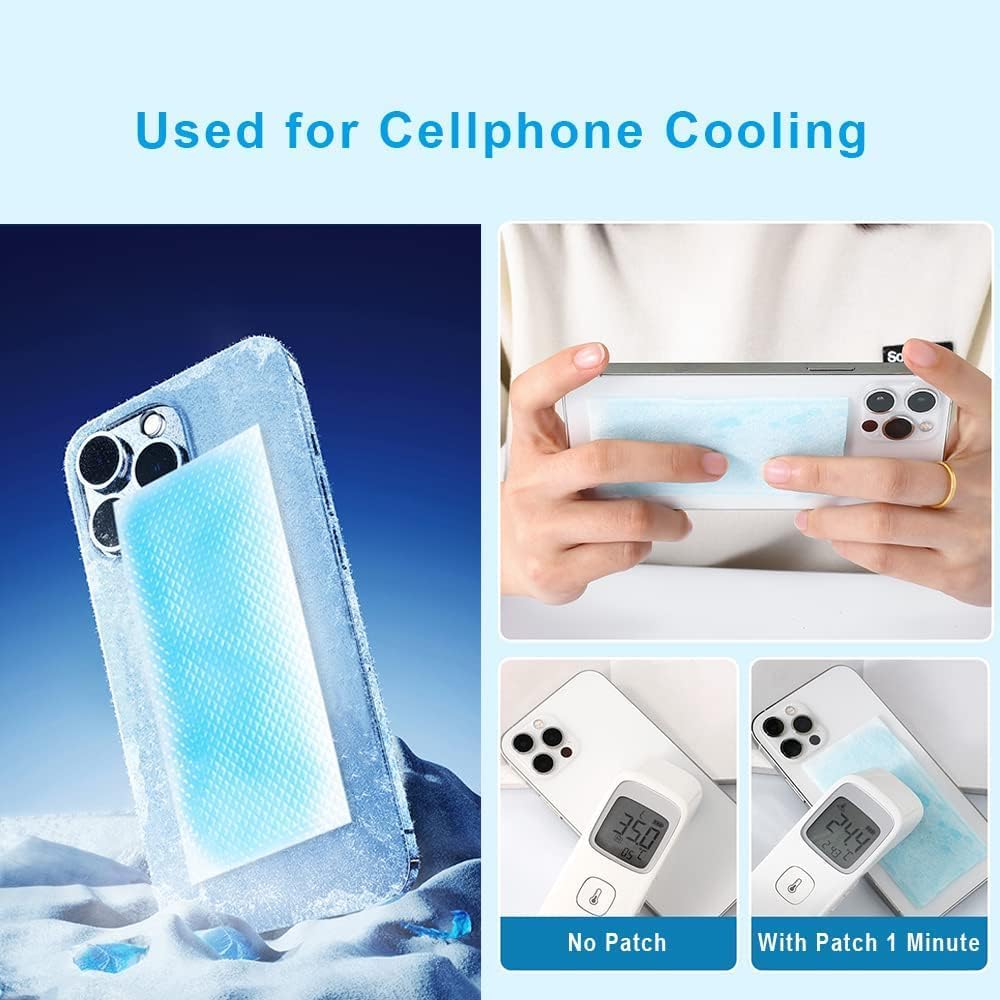 10 Sheets Cooling Patches for Body Cooling, Mobile Phone Cooling - Image 6