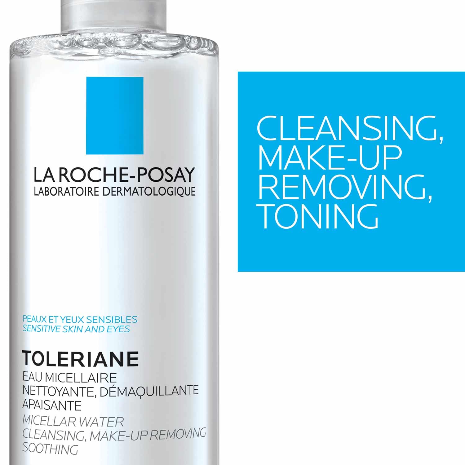 La Roche-Posay Micellar Cleansing Water for Sensitive Skin, Micellar Water Makeup Remover, Cleanses and Hydrates Skin, Gentle Face Toner, Oil Free - Image 4