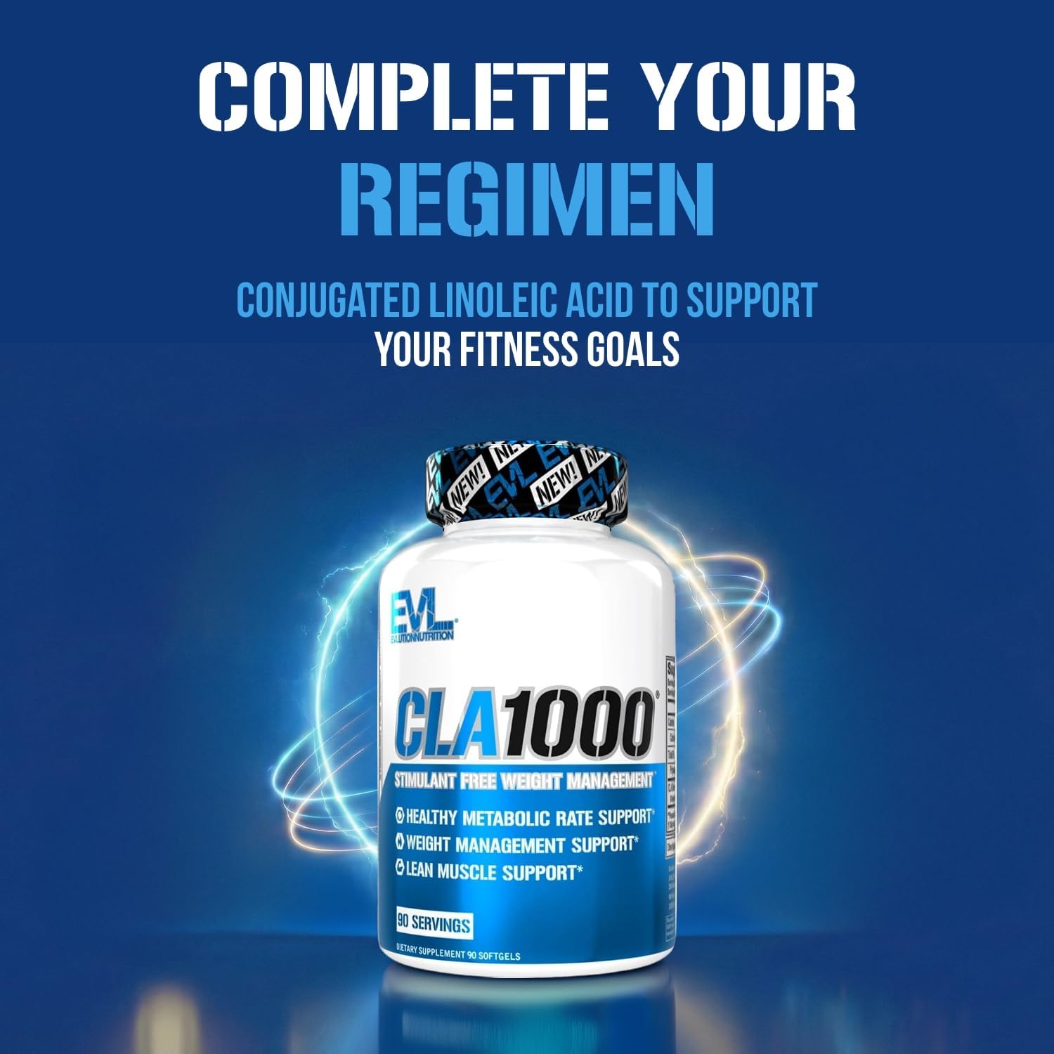 Evlution Conjugated Linoleic Acid CLA Supplement Nutrition Lean Muscle Mass Builder & Fat Burner for Men and Women - Stimulant-Free Safflower Based CLA 1000mg Blend Per Serving (90 Servings) - Image 8