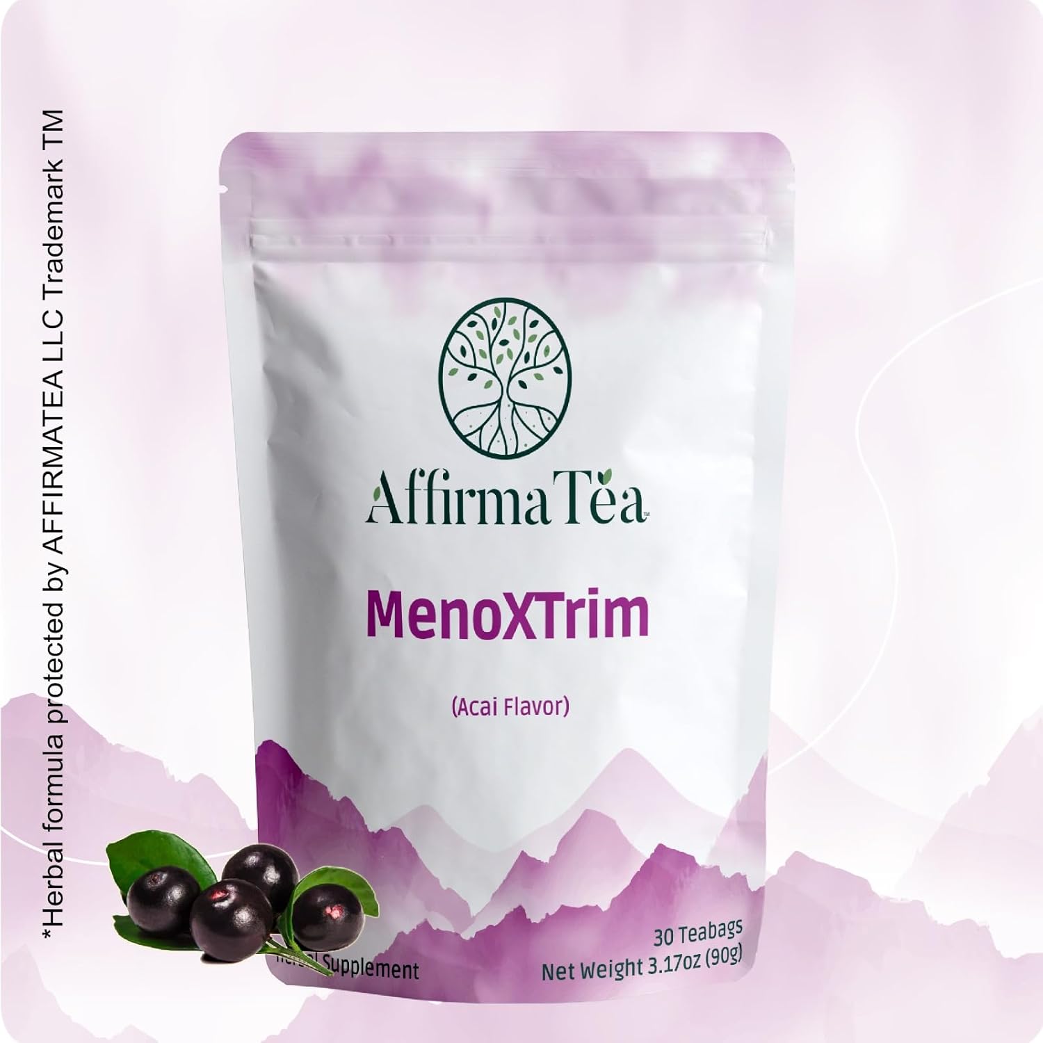 MenoXTrim Organic Menopause Relief: Hormone Balance | Bloating | Hot Flashes | Excess Water | Midlife Belly | Yerba Mate, Dandelion, Nettle Leaf, Lemon Balm, Turmeric, Ginger | Natural Açai Flavor. - Image 8