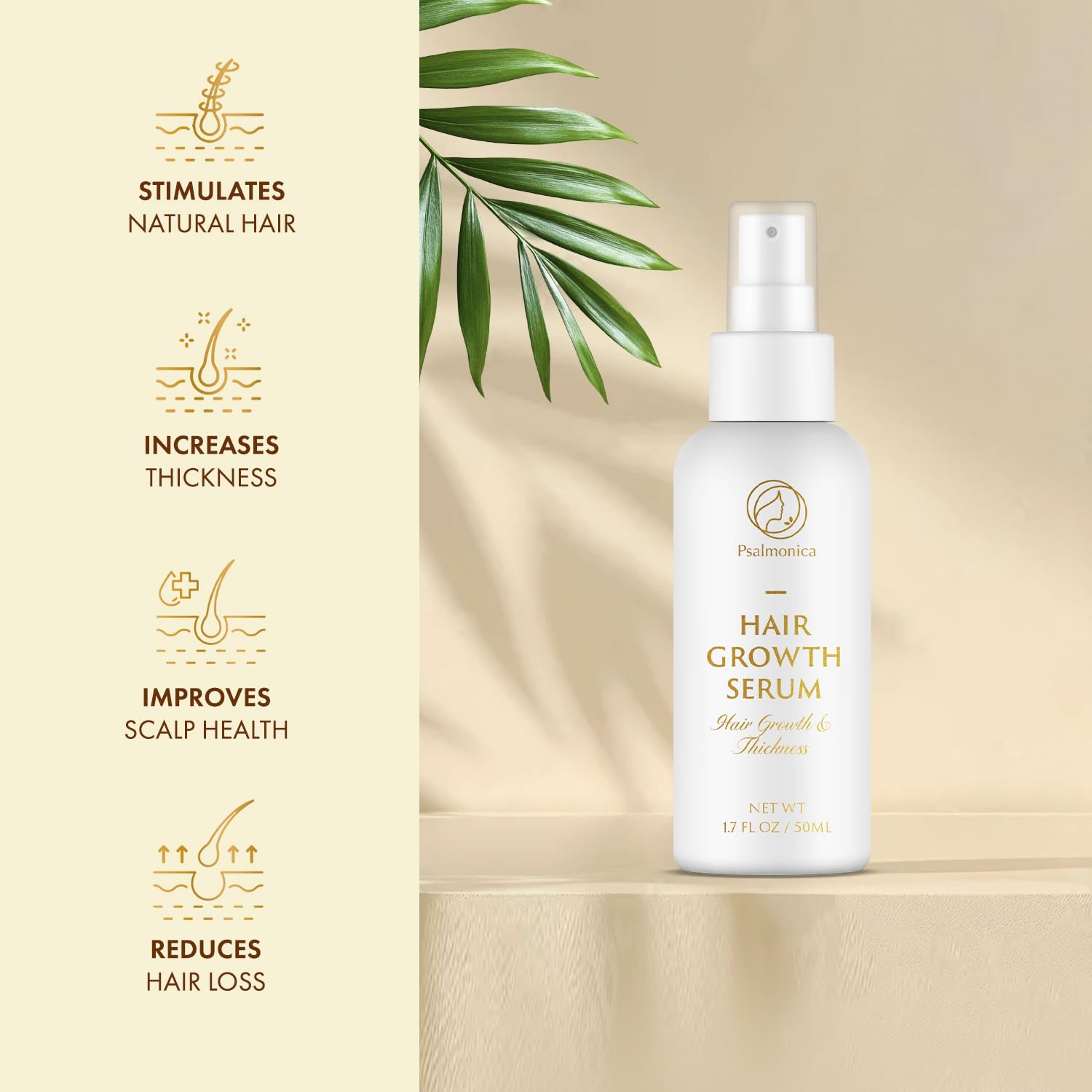 Hair Growth Serum: Rosemary Batana Castor Oil Rice Water Biotin Hair Oils for Hair Growth - Hair Growth Thickening Product - Hair Loss Treatments for Women Men(50 ML) - Image 3