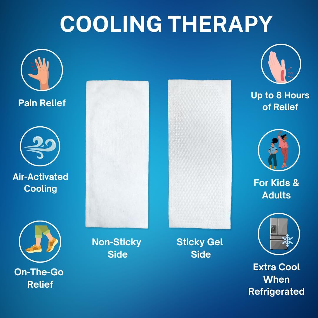 Unscented and Dye Free - 22 Elevate Lab Cooling Patches – Portable Soft Gel Pads for Refreshing Comfort & Temperature Relief – Air-Activated Reusable Design – 6 Count - Image 3