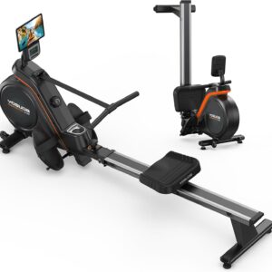 YOSUDA Rowing Machine for Home, Magnetic Rower Machine for Beginners to Athletes, Use with Resistance Adjustment Function, Bluetooth, App Supported, LCD Monitor, and Comfortable Seat Cushion