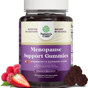 Womens Menopause Gummies with Dong Quai - Menopause Vitamins for Women with Ashwagandha - Holistic Support for Hot Flashes Night Sweats and Mood Swings - Pre & Post Supplements - 90 Count