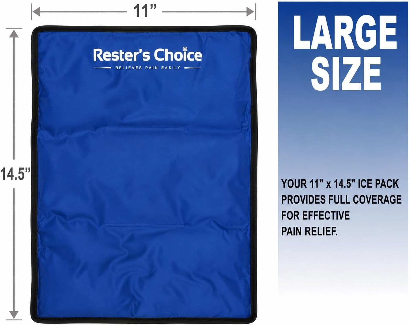 Gel Soft Flexible Ice Pack for Injuries Reusable - (Large: 11"x14.5") for Hip, Shoulder, Knee, Back - Comfy Cold Pack Compress for Swelling, Bruises, Surgery - Image 8