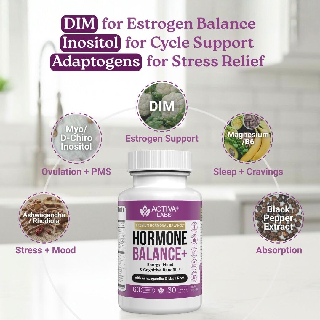 Activa Labs+ Hormone Balance for Women | Boost Energy, Mood, Libido and Focus | Supports Cycle&Menopause Comfort | Gluten, Soy&Lactose Free | 30 Day Supply - Image 5
