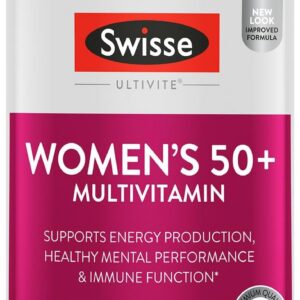 Swisse Daily Multivitamin for Women 50 and Over | 41 Vitamins, Antioxidants and Minerals + Adaptogens | Energy, Stress & Immune Support | Womens 50+ Multivitamins Supplement | 60 Tablets