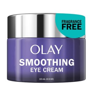 Olay Retinol 24 Night Smoothing Eye Cream, Fragrance-Free Hydrating Under Eye Treatment with Vitamin B3 and Retinol Complex for Fine Lines, Wrinkles, and Smoother Looking Skin, 0.5 Fl Oz