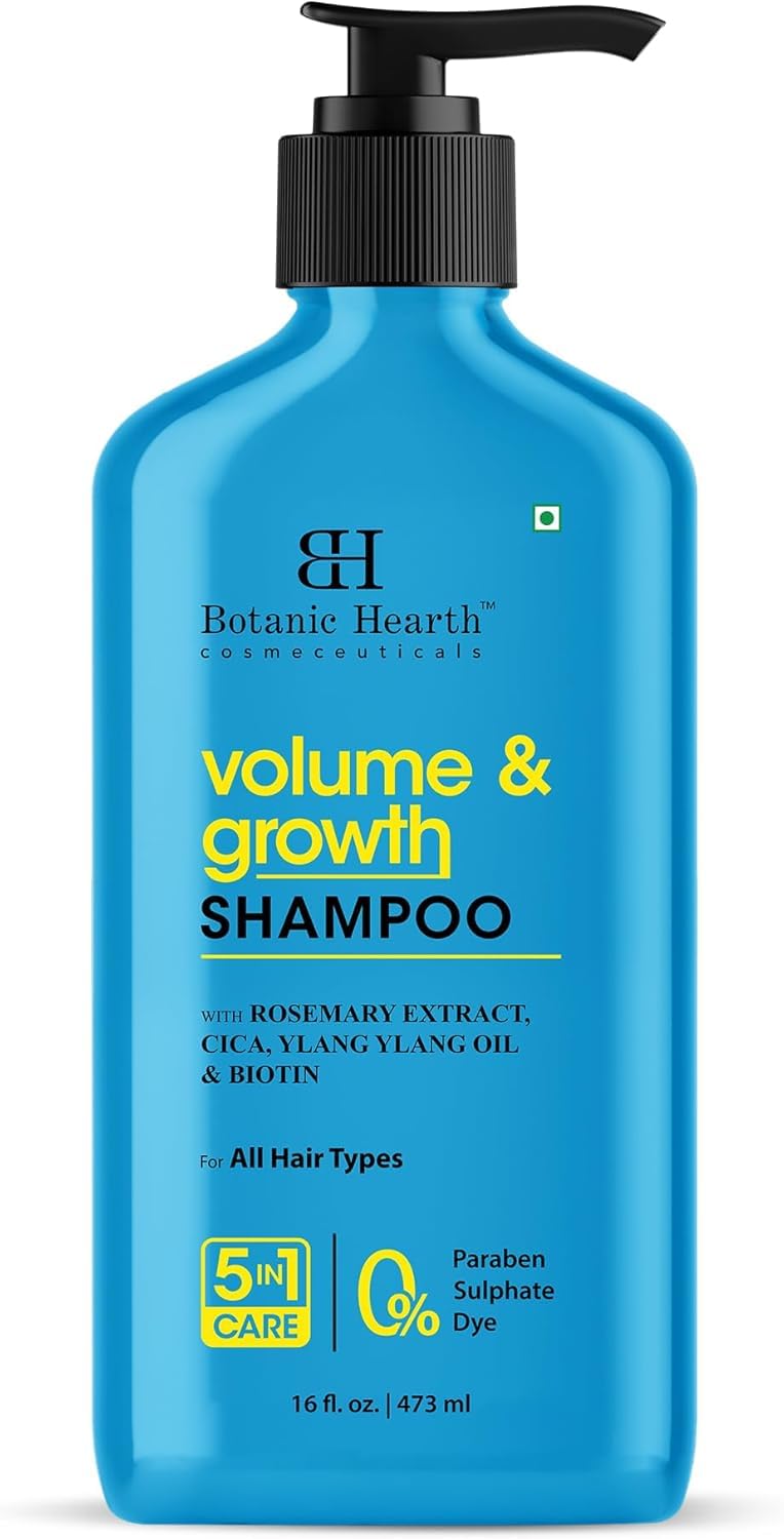 Botanic Hearth Rosemary Shampoo Infused With Cica, Ylang Ylang Oil & Biotin Oil – Clarifying Shampoo For Hair Volume, Growth & Strength | Paraben & Sulfate Free | For All Hair Types, 16 Fl Oz - Image 2