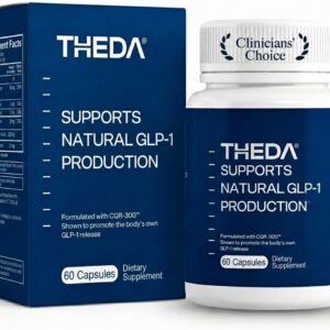 THEDA GLP-1 Supplement Weight Loss for Women and Men - Clinically Studied Metabolism Booster, Expert Formulated and Patented to Support GLP1 Production Naturally (30 Day Supply, 60 Capsules)