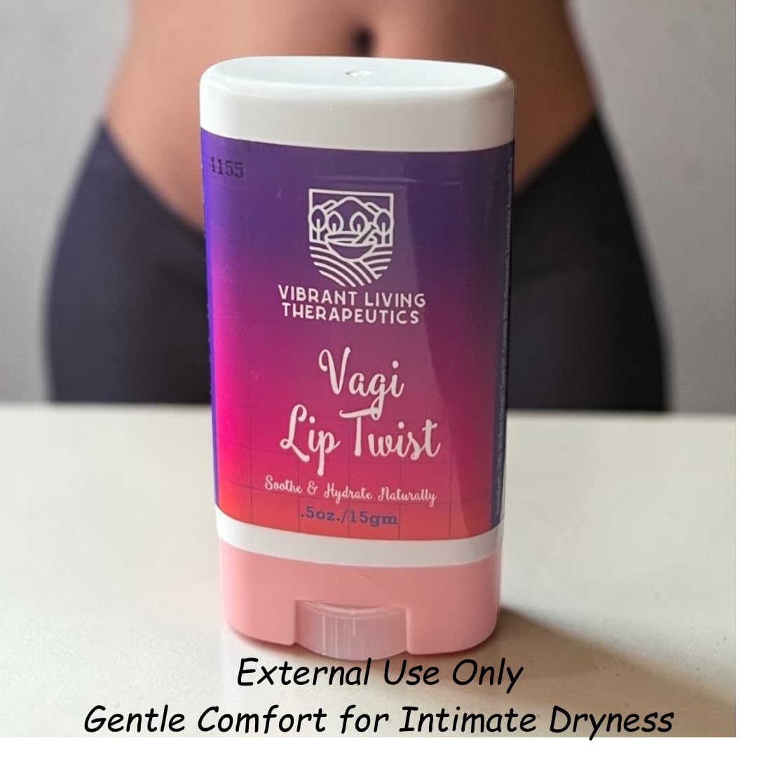 Menopause Intimate Dryness Support | External Vulvar Balm Stick |VagiLiptTwist by VLT| Non-Hormonal Intimate Moisturizer with Meadowfoam, Grapeseed and Chamomile | Discreet, Mess-Free Application - Image 4