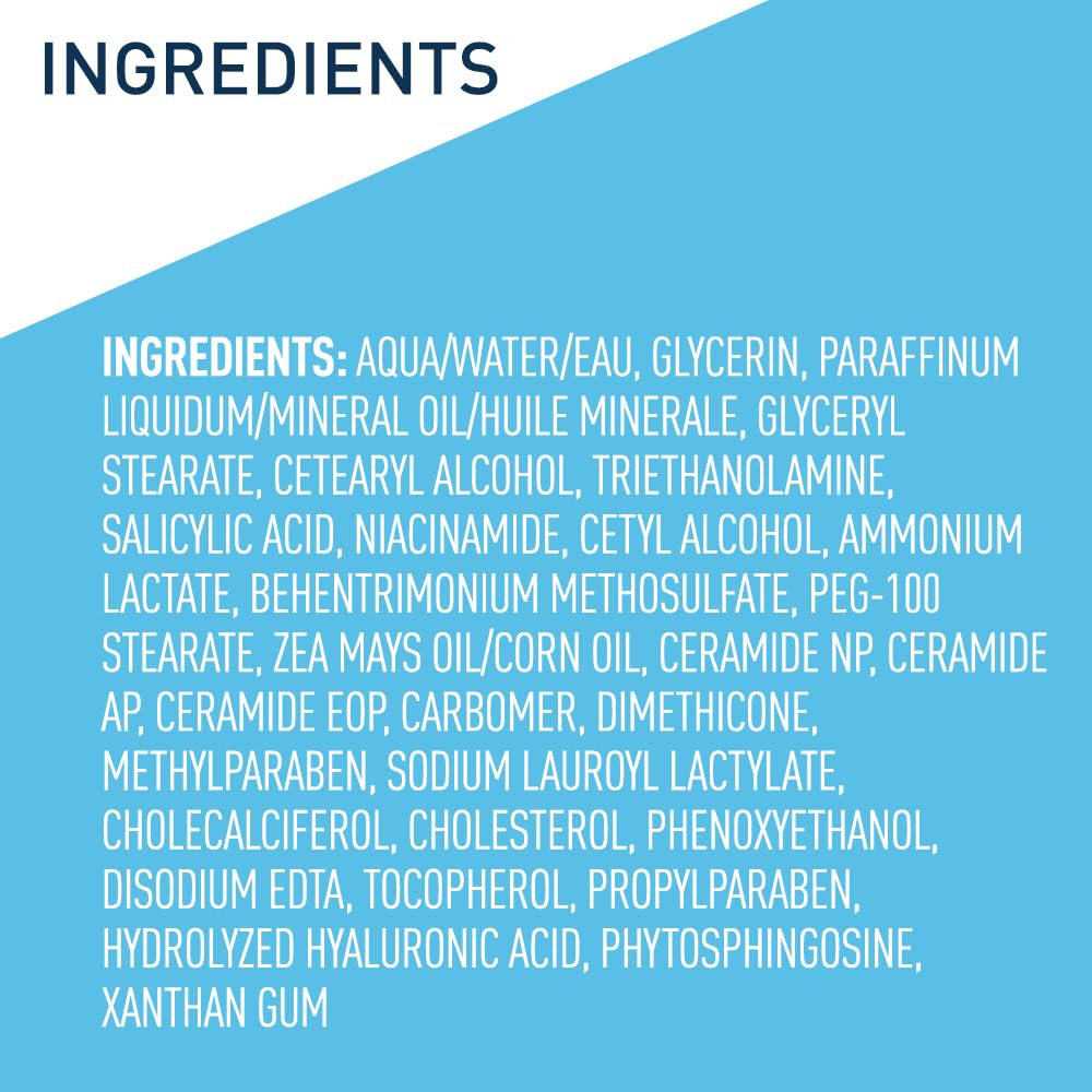 CeraVe Moisturizing Cream with Salicylic Acid, Exfoliating Body Cream with Lactic & Hyaluronic Acid, Niacinamide, and Ceramides, Fragrance Free & Allergy Tested, 16 Ounce - Image 5