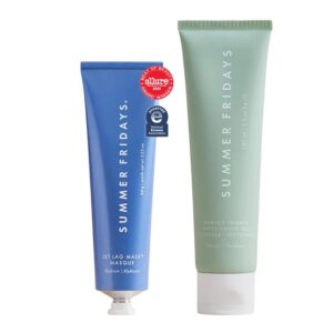 Summer Fridays - Jet Lag Mask, Hydrating, Nourishing Face Mask with Antioxidants (2.25 Oz - Full Size) + Super Amino Gel Cleanser - Vitamin E, Vegan - Gentle, Daily Face Wash - All Skin Types (5 Oz)
