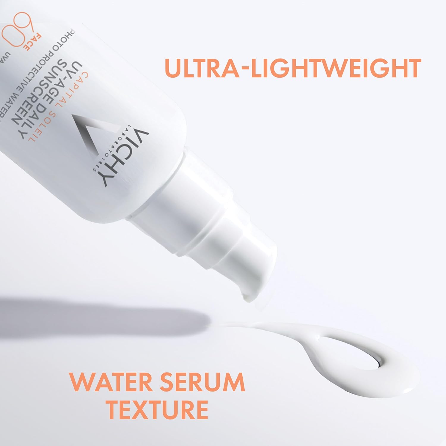Vichy Capital Soleil UV-Age Daily SPF 60, Anti Aging Sunscreen for Face SPF 60, Hyaluronic Acid + Peptides + Vitamin C, Broad Spectrum Invisible SPF Protection, No White Cast Sunscreen - Image 6
