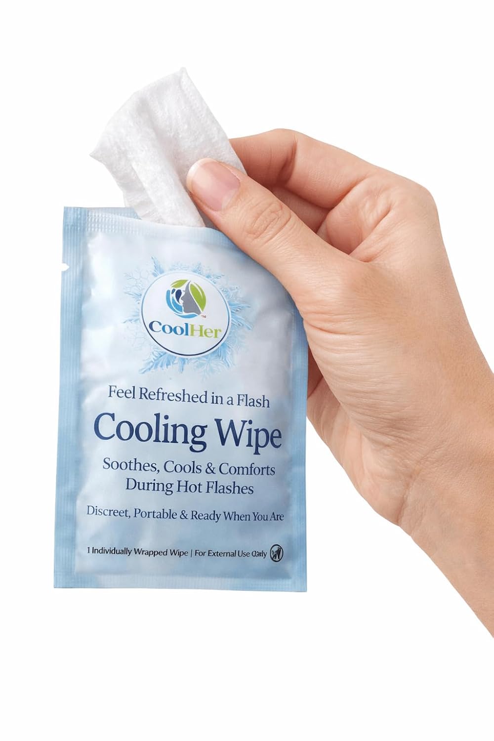 Cooling Wipes for Hot Flashes – Gentle Cooling, Not Overpowering – Menopause Support Wipes for Women – Individually Wrapped, On-the-Go – 20 Count - Image 3