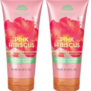Tree Hut Pink Hibiscus Moisturizing Body Lotion, Ceramide and Squalene Formula Helps Protect Skin, Long-lasting Hydration Leaves Skin Feeling Soft & Moisturized, 8.5 fl oz. (Pack of 2)