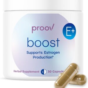 Proov - Boost Supplement for Women - Promotes Estrogen Production - Fertility & Menopausal Support for Women - Hormonal Balance - Evening Primrose Oil Red Clover, Dong Quai, Black Cohosh - 30 Capsules
