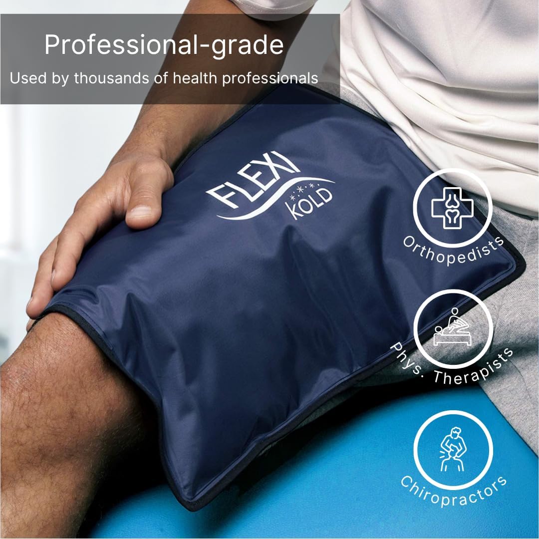 FlexiKold Gel Ice Packs (Standard Large: 10.5" x 14.5") for Injuries Reusable, Back Pain Relief, Knee Wrap, After Surgery, Ice Pack for Knee, Shoulder - 6300-COLD by NatraCure - Image 3