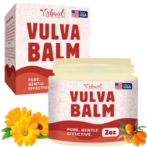 Vulva Balm – Vaginal Moisturizer for Women with Vaginal Dryness & Sensitive Skin – Natural Fragrance-Free Feminine Intimate Skin Care – Menopause & Postpartum Support – External Use Only, Made in USA