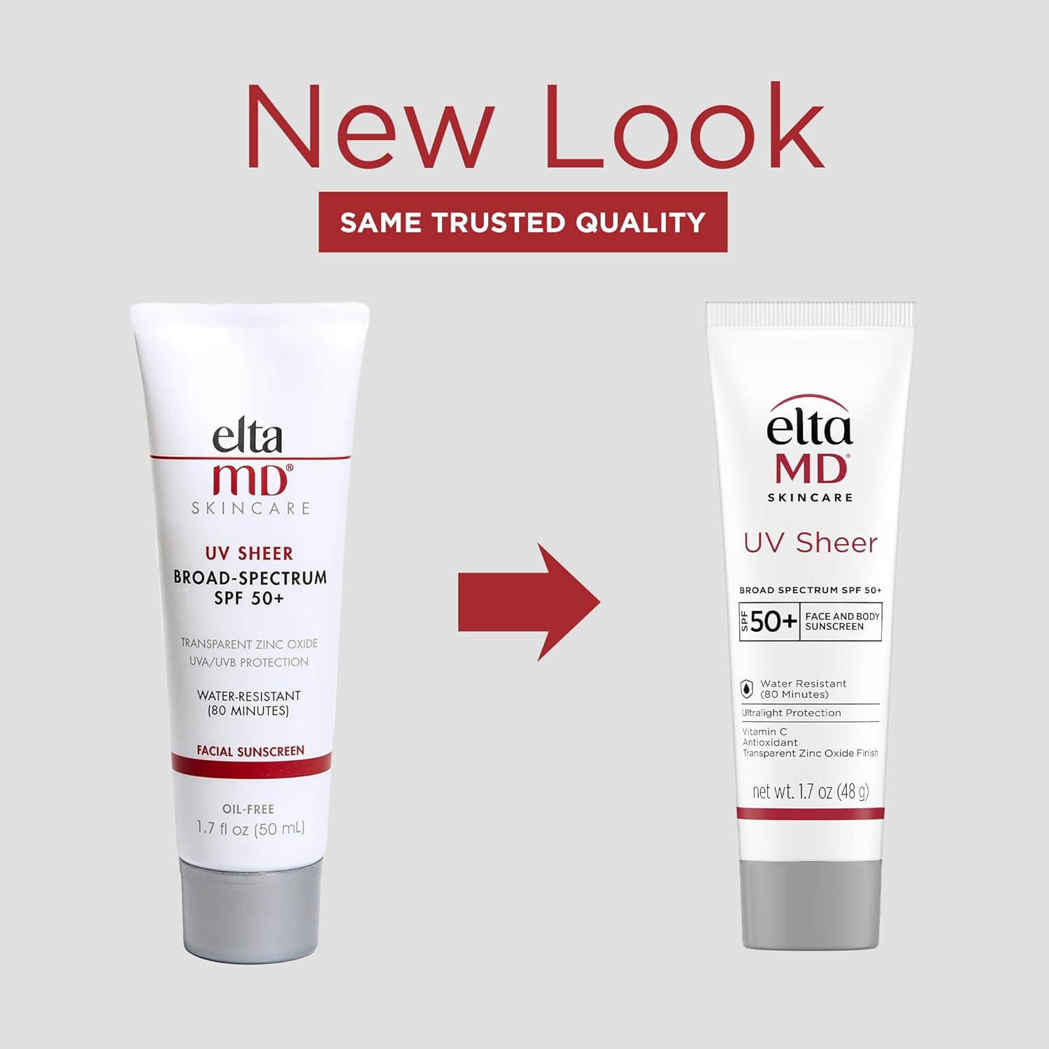 EltaMD UV Sheer Face and Body Sunscreen SPF 50+, No White Cast Sunscreen with Transparent Zinc Oxide and Hyaluronic Acid, Moisturizes and Protects - Image 2