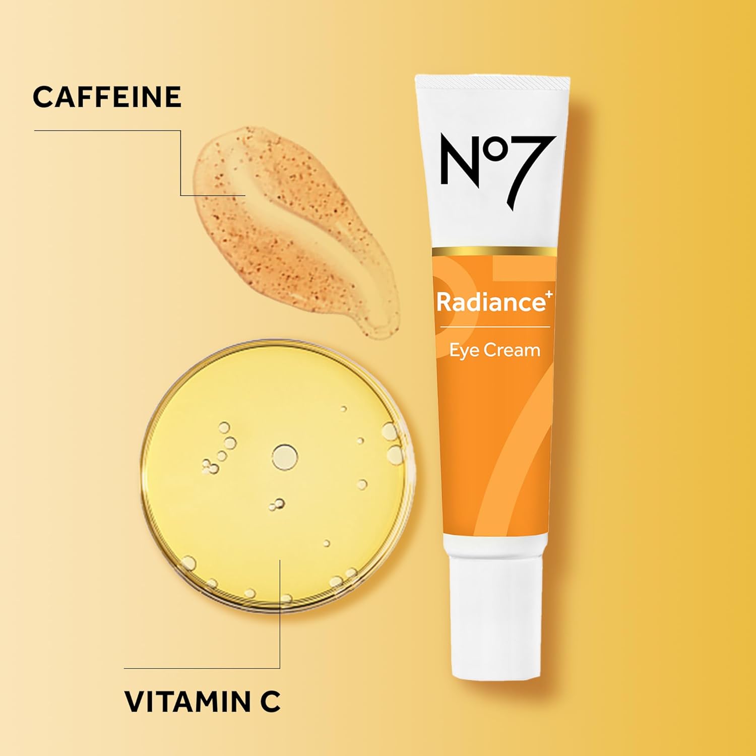 No7 Radiance+ Roll & Glow Eye Cream - Reviving & Illuminating Under Eye Roller - Color Correcting Vitamin C + Caffeine Cream for Dark Circles, Puffiness & Dullness (15ml) - Image 6