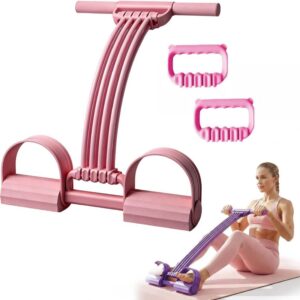Upgrade 8 Tubes Pedal Resistance Bands with Handles, 2026 New 4 in 1 Multifunction Tension Rope Exercise Bands with Handles for Full Body Workout Yoga Stretching Waist Arm Leg