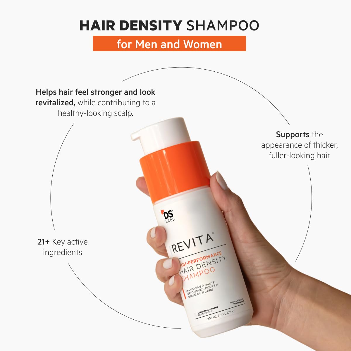 DS Labs For Men & Women Revita Shampoo - Scalp Refreshing Cleanse for Fuller Looking, Volumizing, Lightweight Hydration, Sulfate & Silicone Free, Color Safe, 205 mL - Image 2
