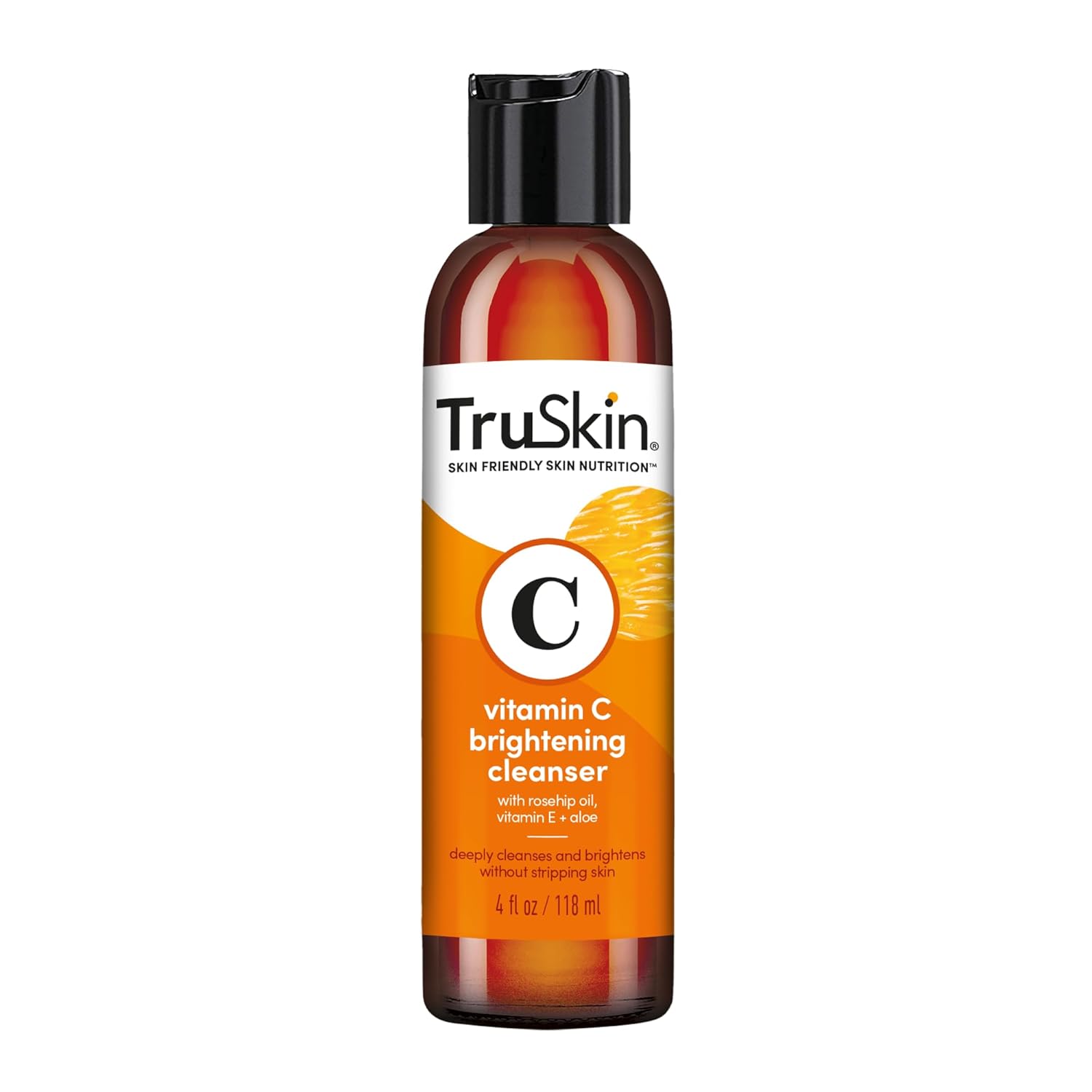TruSkin Vitamin C Face Wash Cleanser - Brightening Facial Cleanser with Vitamins C & E, Rosehip Oil, Aloe Vera & MSM - Gently Cleanses, Refreshes & Supports Radiant Skin - 4 fl oz - Image 9