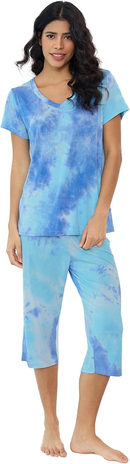 Joyaria Cooling Pajamas Bamboo Viscose Lightweight PJs Set Women Wicking Sleepwear for Night Sweat S-XXL - Image 6