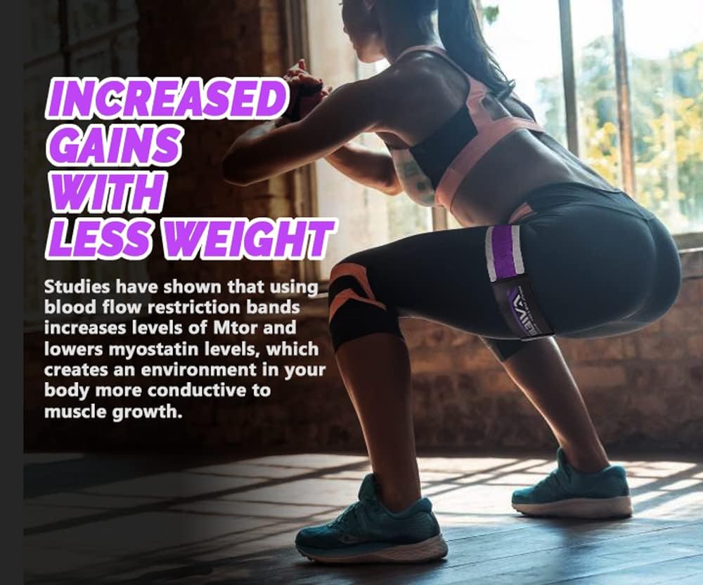 Occlusion Bands for Women Glutes & Hip Building, Blood Flow Restriction Bands BFR Bundle Booty Bands, Best Fabric Resistance Bands for Exercising Your Butt, Squat, Thigh, Fitness - Image 4