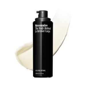 Nécessaire The Body Retinol - Firming Repair Serum + Retinol Body Lotion For Women & Men. Wrinkle + Line Prevention. 0.1% Pure + 10% AHA Crepey Skin Treatment. 5.1 oz