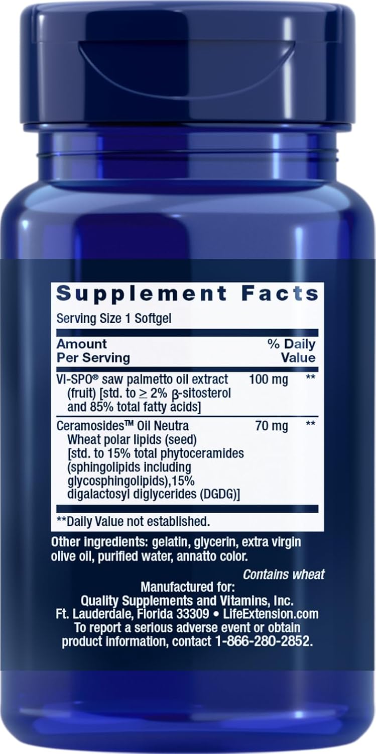 Life Extension Hair Growth for Women, Hair Growth Supplement, Fullness and Density, Ceramosides™, VI-SPO®, Non-GMO, 1-Daily, Gluten-Free, 30 softgels - Image 2