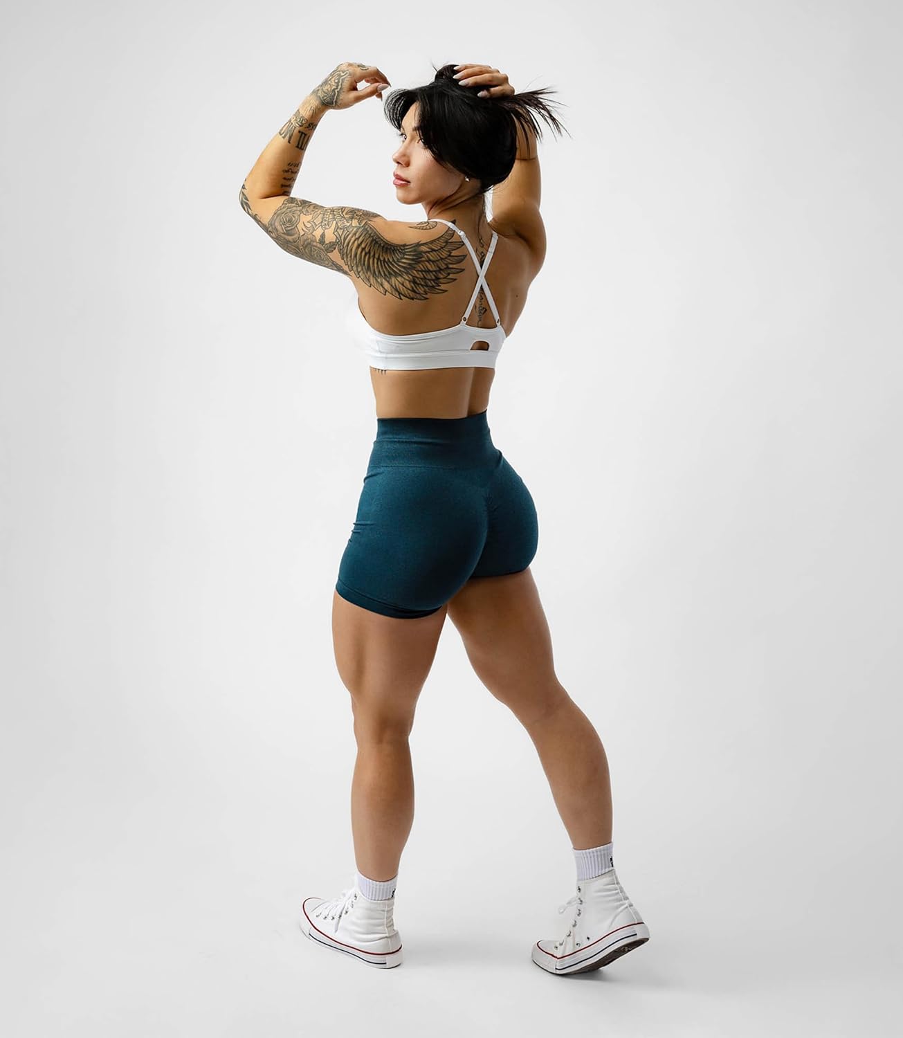 Gymreapers Infinity Seamless Workout Shorts High Waist Biker Shorts for Women Athletic Gym Running Pilates Yoga Sport Short - Image 4