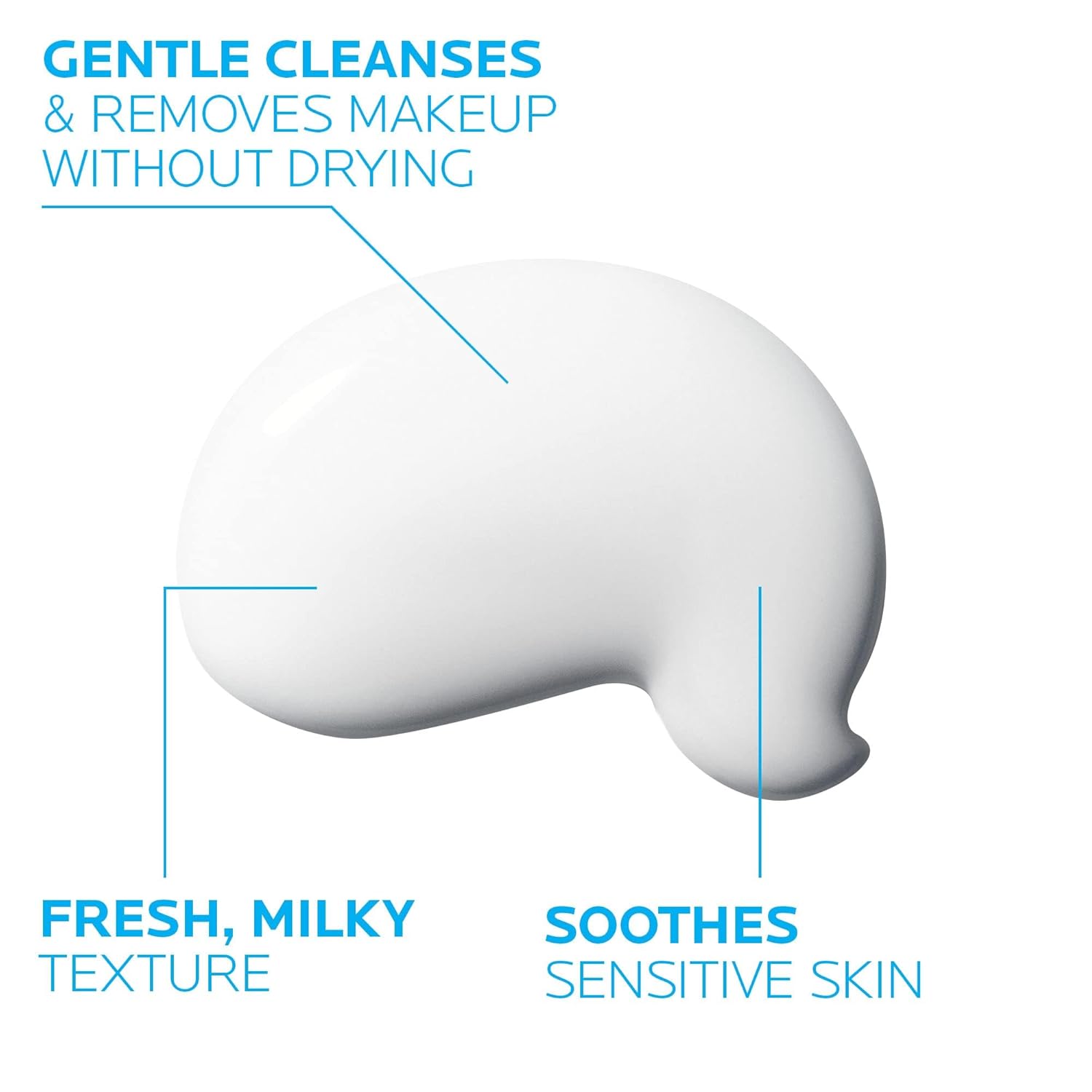 La Roche-Posay Toleriane Dermo Facial Cleanser for Face & Eyes, Gentle Face Wash and Makeup Remover, Milky Texture, Fragrance Free, Preservative Free - Image 4