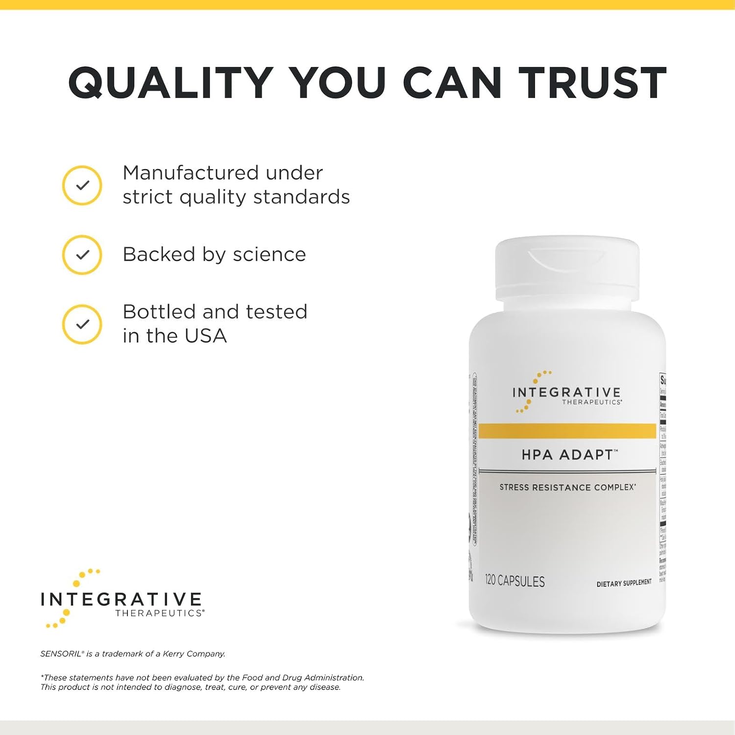 Integrative Therapeutics HPA Adapt - Adaptogenic Supplement for Stress Support* - Includes Ashwagandha, Rhodiola & Other Adaptogenic Herbs* - Vegan, Dairy-Free & Gluten-Free - 120 Capsules - Image 6