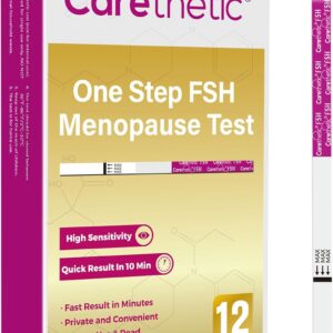 [12 Pack] Carethetic FSH Menopause Test Strips - Rapid At-Home Menopause Stage Test Kit, High-Sensitivity FSH Detection