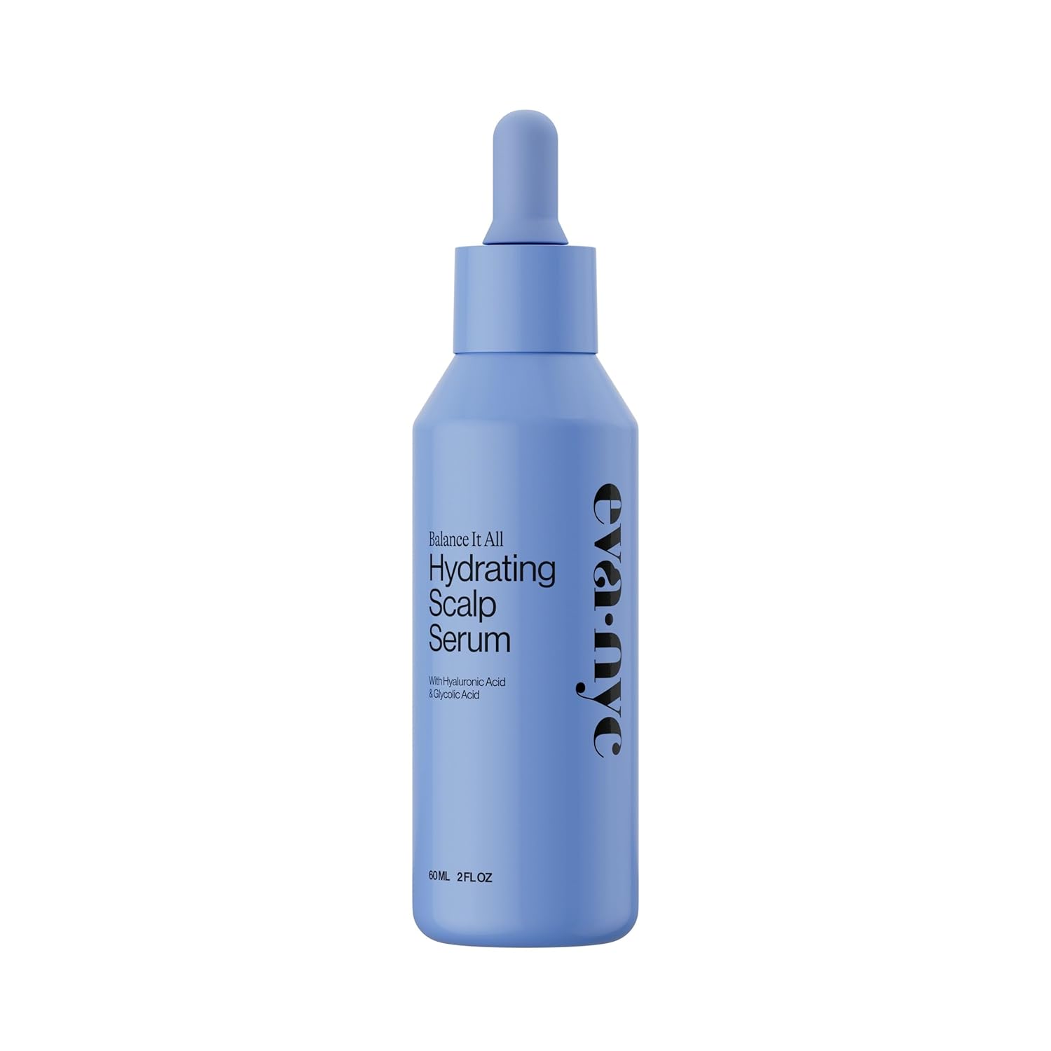Eva NYC Hydrating Scalp Treatment Serum - Hyaluronic Acid + Glycolic Acid - Lightweight, Fast Absorbing - Reduce Dryness + Restore - For Dry Scalp - Jasmine Scent -Travel Size 2 fl oz