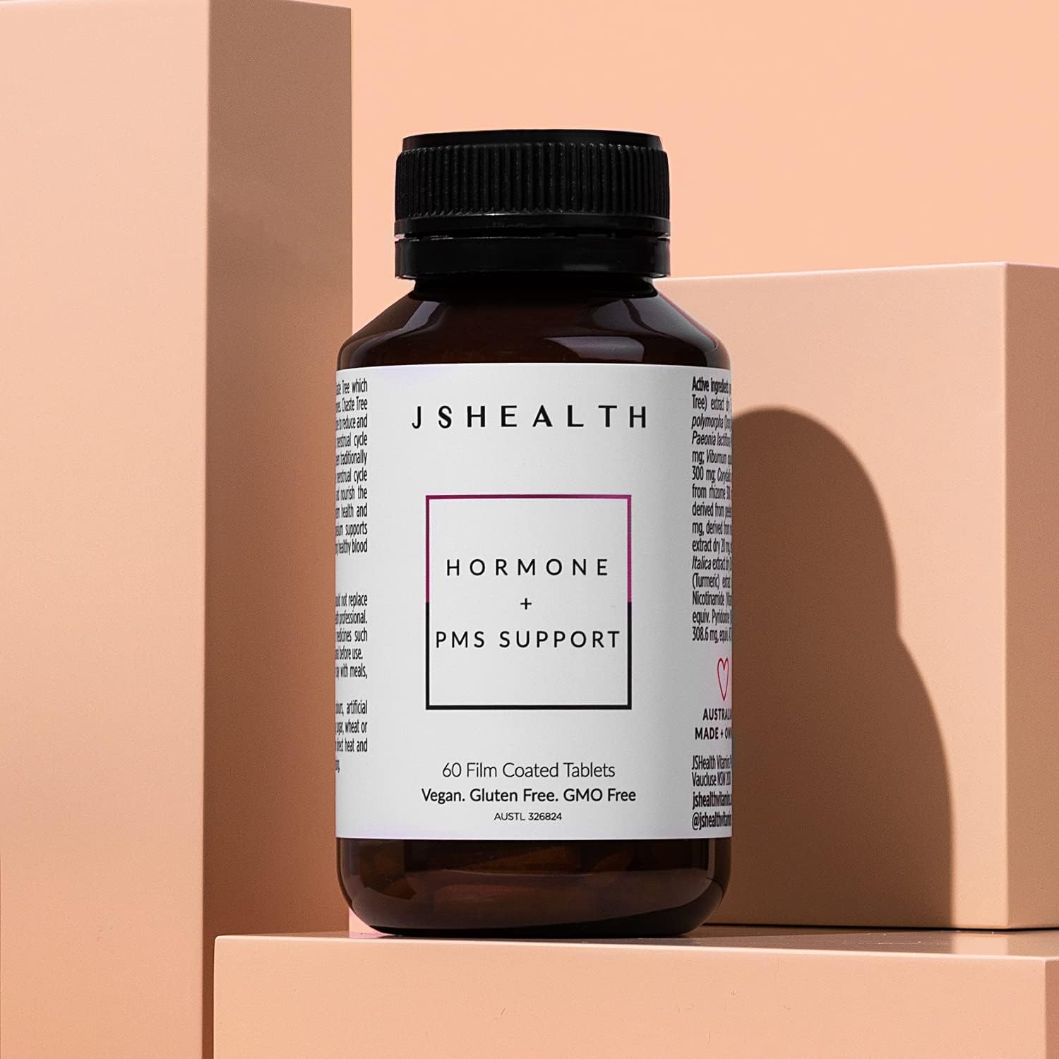 JSHealth Hormone Balance for Women. PMS Support with Vitamins B3, B6, Magnesium. Premenstrual Tension Relief. Nutritionist-Formulated, Vegan (60 Tablets) - Image 8