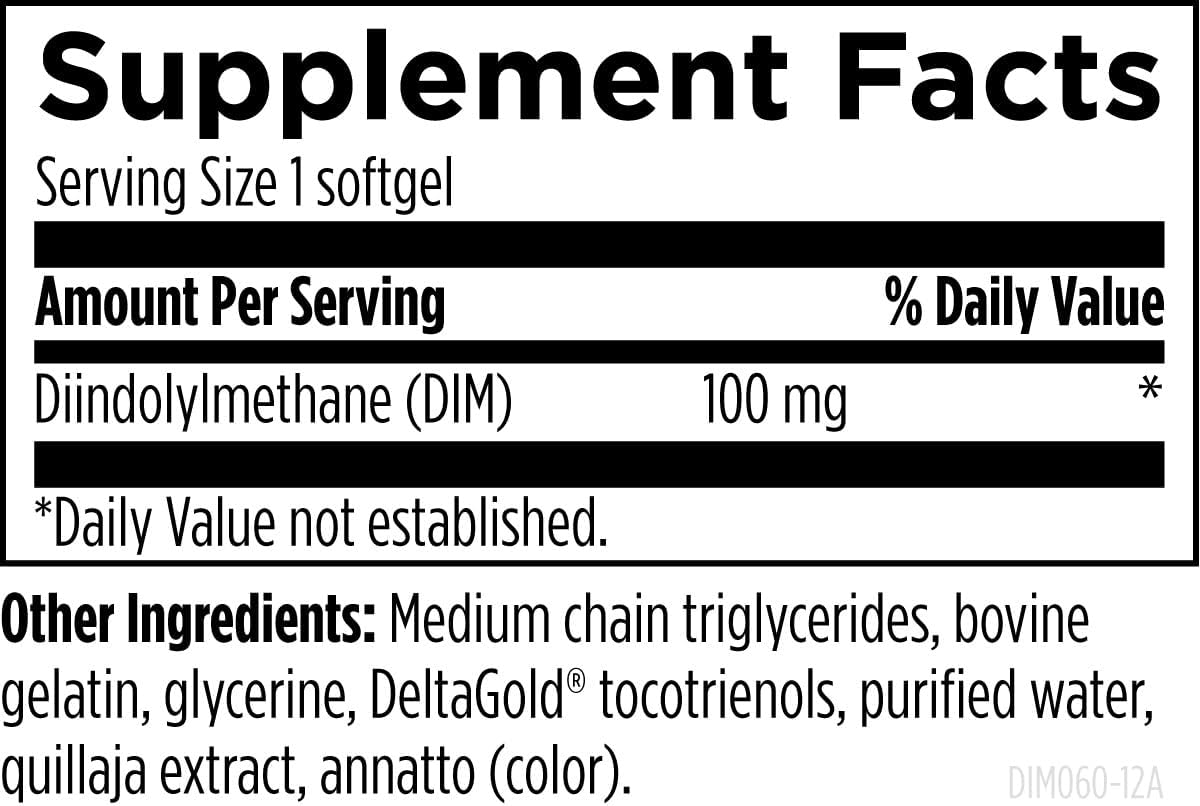 Designs for Health DIM-Evail - 100mg DIM Supplement Enhanced Absorption Diindolylmethane - Supports Healthy Estrogen Metabolism & Women's Health - Non-GMO & Soy-Free (120 Softgels) - Image 5