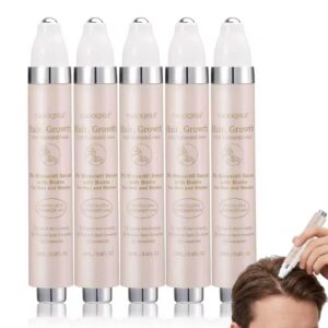 5pack-Hair Growth Serum Roll-On,5% Minoxidil Gel for Men And Women Hair Regrowth Solutionwith,Anti Hair Loss & Thinning Treatment,Targeted Scalp roller to Stimulate Follicles & Thicken Hair(18ml
