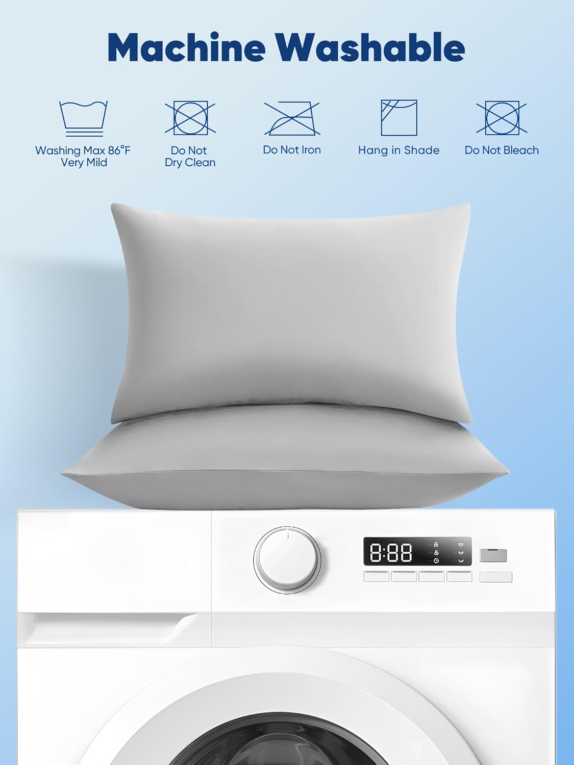 Avolare Cooling Pillow Cases Queen Size Set of 2,Arc-Chill 3.0 Cool Pillowcases for Hot Sleepers(Q-Max>0.5),Breathable&Stretchy Fabric,Softer Than Silk,Zipper Pillow Cases,Grey - Image 7
