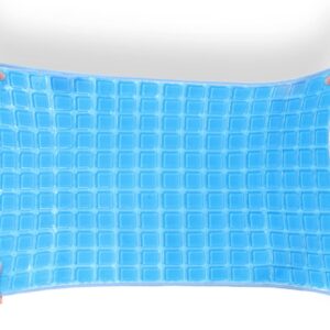 Dioche Cooling Gel Pillow Mat for Sleeping, Breathable Gel Cushion Pad with Non-Slip Straps, Soft Foldable Cooling Pillow Topper for Hot Sleepers, Home & Salon Use (22.8" x 15.7")