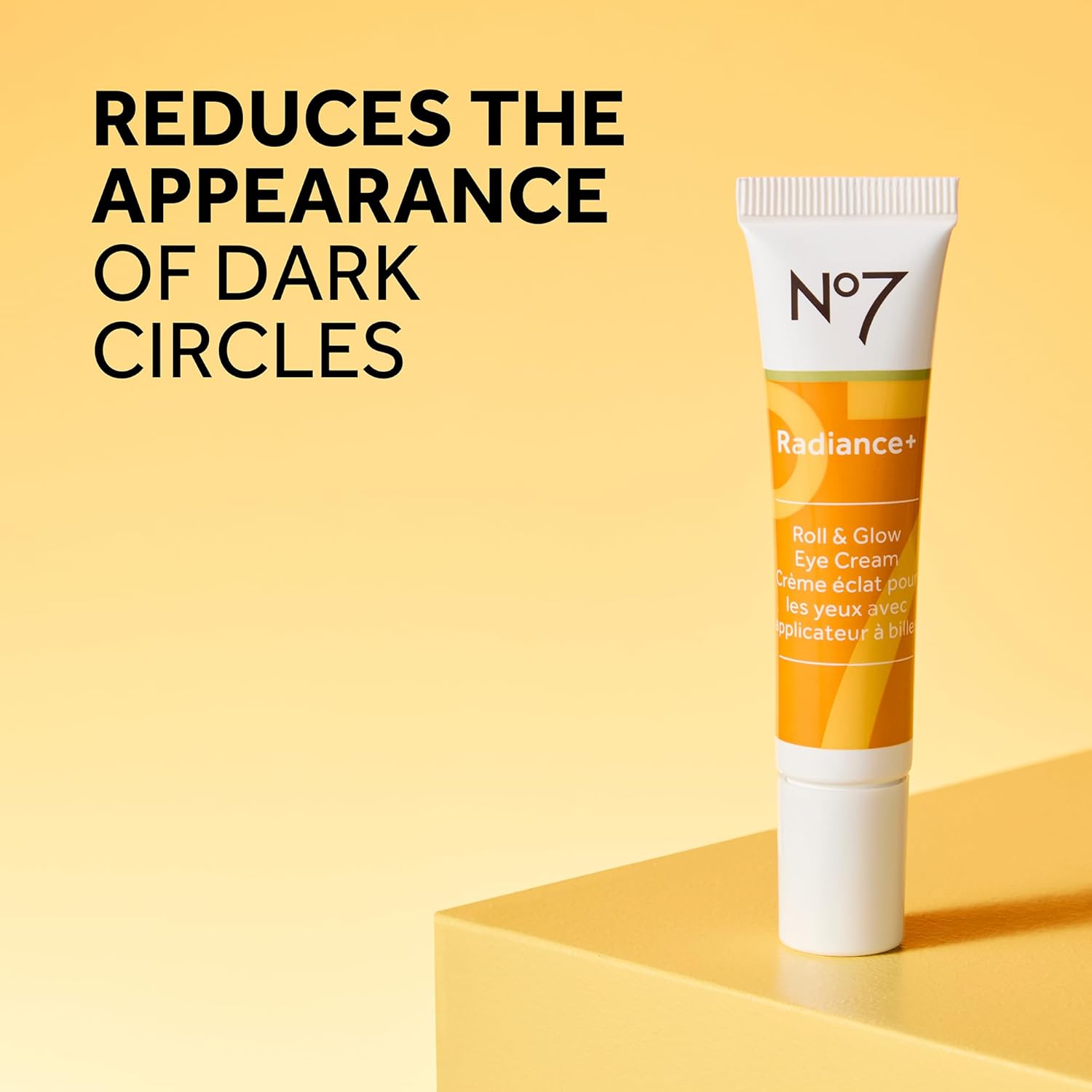 No7 Radiance+ Roll & Glow Eye Cream - Reviving & Illuminating Under Eye Roller - Color Correcting Vitamin C + Caffeine Cream for Dark Circles, Puffiness & Dullness (15ml) - Image 2