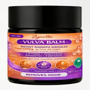 2 Day Use Vulva Balm Vaginal Moisturizer Deep Hydration pH Balanced Active Retinol Collagen Hyaluronic Acid Vitamin E Orange Purple 1.76 Oz 1 Pack 50g