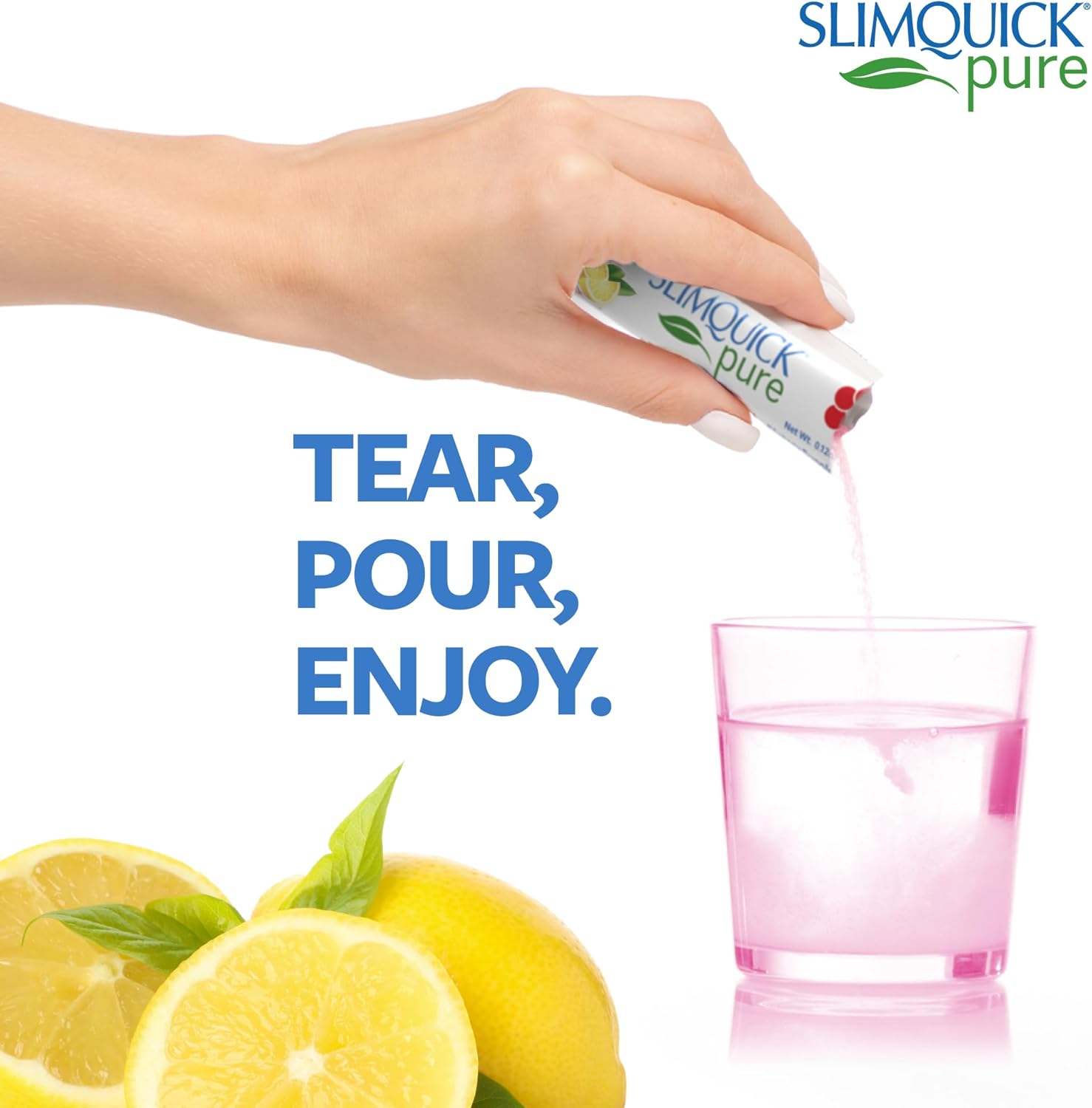 SlimQuick Pure 3X Extra Strength Drink Mix Packets, Metabolism & Weight Management for Women, Helps in Fat Breakdown, with Green Tea, Caffeine, Chaste Tree, Rhodiola Extract - Pink Lemonade, 26 Count - Image 5